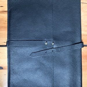 Black Leather 13” Cuyana Laptop Sleeve